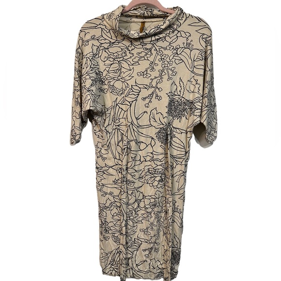 Rachel Pally Dresses & Skirts - Rachel Pally Cream Black Floral Short Sleeve Dress Size Small